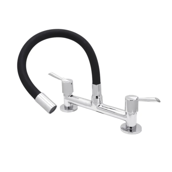 Misturador para Cozinha Mesa 1/4V Bica Alta Preto Color 3369 C61 DN15 - Imagem 4