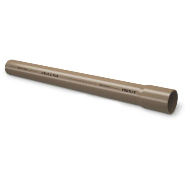 Tubo Soldável Água Fria PVC Marrom 25mm 6m Fortlev - Imagem 3