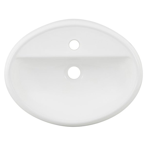 Cuba para Banheiro de Apoio Louça Oval Branca 49x38cm com Mesa Toulon Sensea - Imagem 2