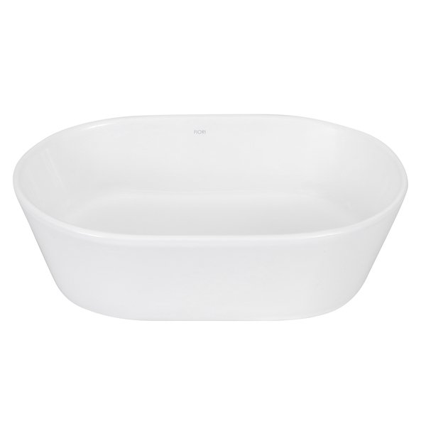 Cuba para Banheiro de Apoio Louça Oval Branca 46x30cm CB14 Fiori - Imagem 3
