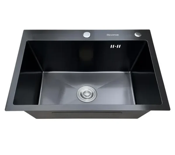 Cuba Pia Inox Preta Quadrada Cozinha Gourmet 60cm com Acessórios - Imagem 3