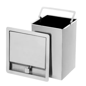 Lixeira Quadrada Pia Cozinha Embutir 4 L Inox 304 Não Enferruja