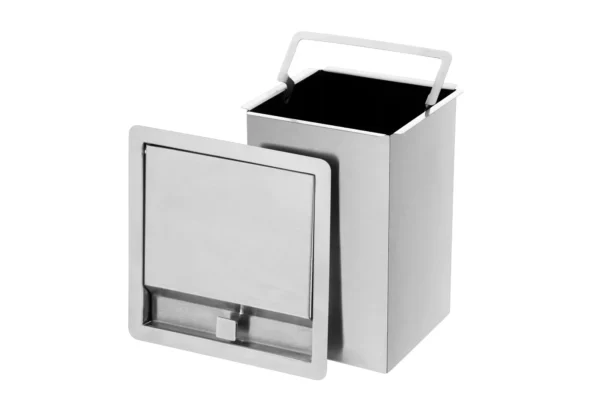 Lixeira Quadrada Pia Cozinha Embutir 4 L Inox 304 Não Enferruja