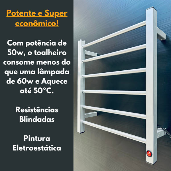 Toalheiro Térmico Concept Cinza Alumínio 220v - Fio Lado Direito  (0) - Imagem 2