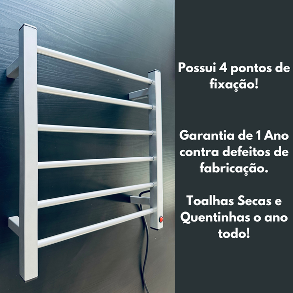 Toalheiro Térmico Concept Cinza Alumínio 220v - Fio Lado Direito  (0) - Imagem 3