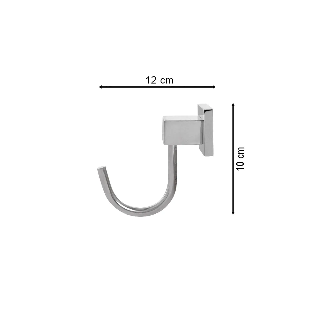 Cabide para banheiro luxo modelo grecia polido - Imagem 3
