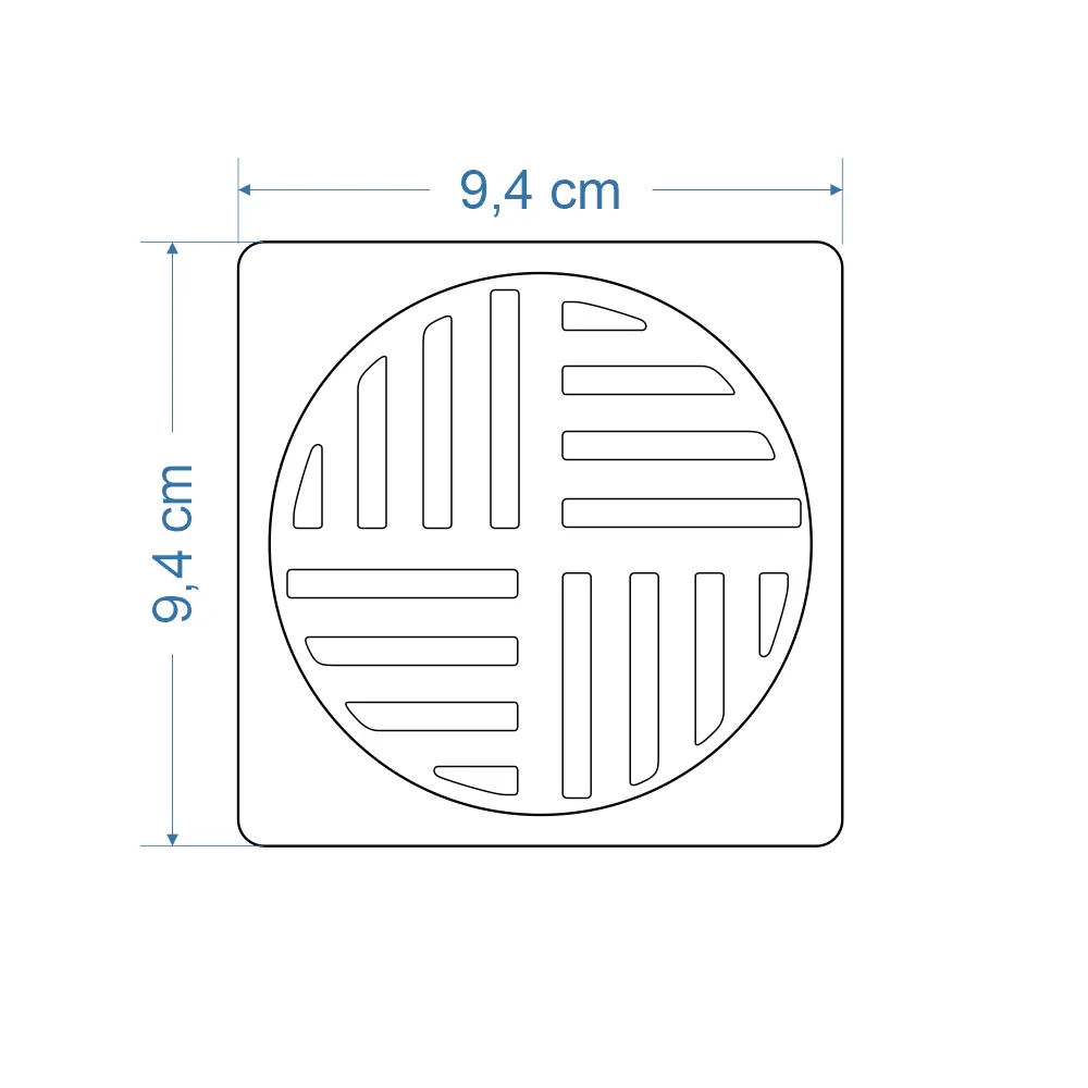 Ralo Automático Inteligente 10 cm Quadrado ABS Cromado - Imagem 5