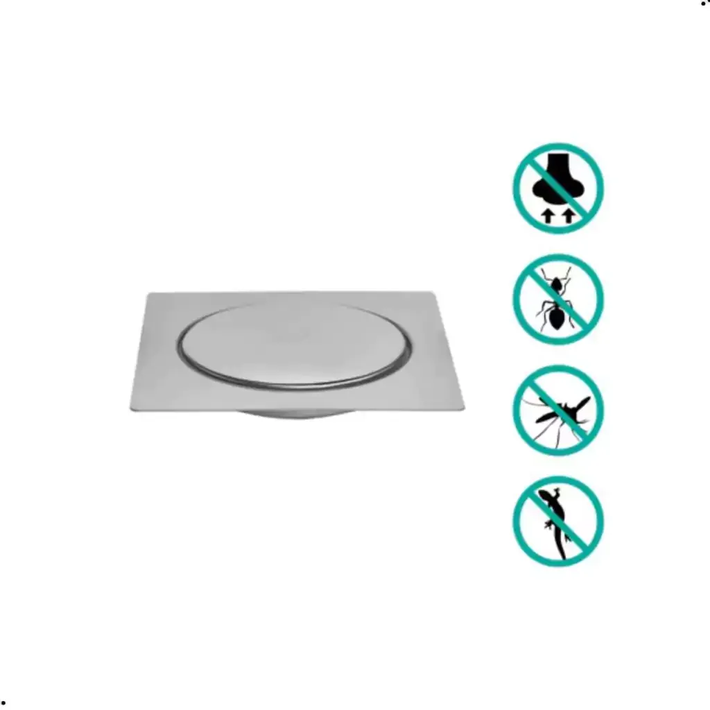 RALO CLICK PARA BANHEIRO QUADRADO 10X10 CM - Imagem 2