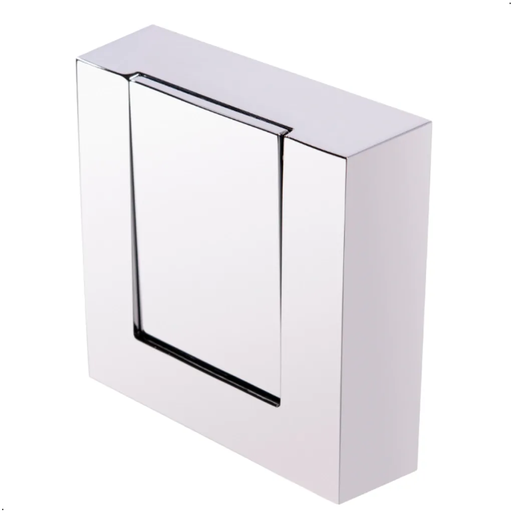 Acabamento de Descarga Dubai Quadrado Luxo Moderno Cromado - Imagem 2