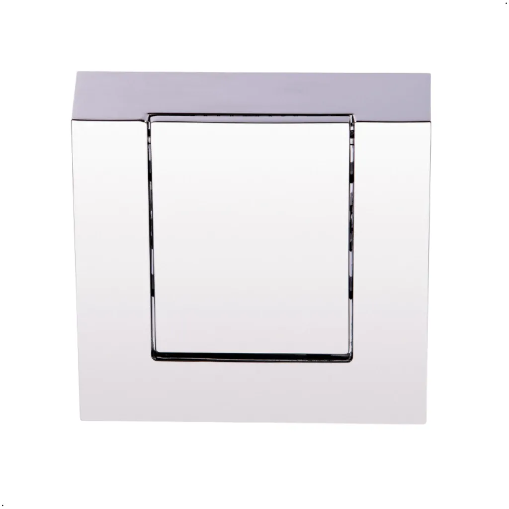 Acabamento de Descarga Dubai Quadrado Luxo Moderno Cromado - Imagem 3